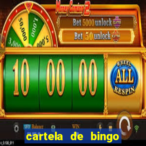 cartela de bingo pra imprimir